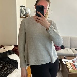 Madewell Criss Cross Back Cotton-Blend Sweater